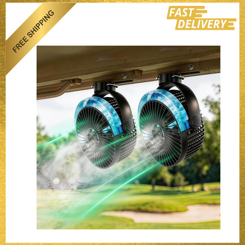 Magnetic golf cart mist fan - golf,